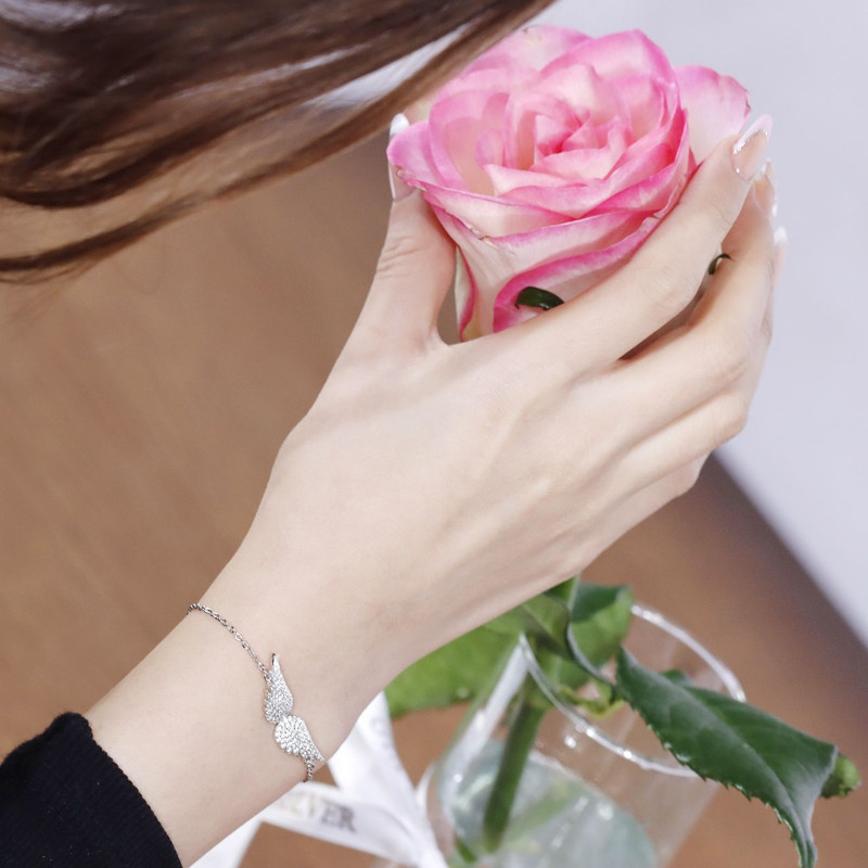 دستبند نقره زنانه جی تی ای مدل بال فرشته