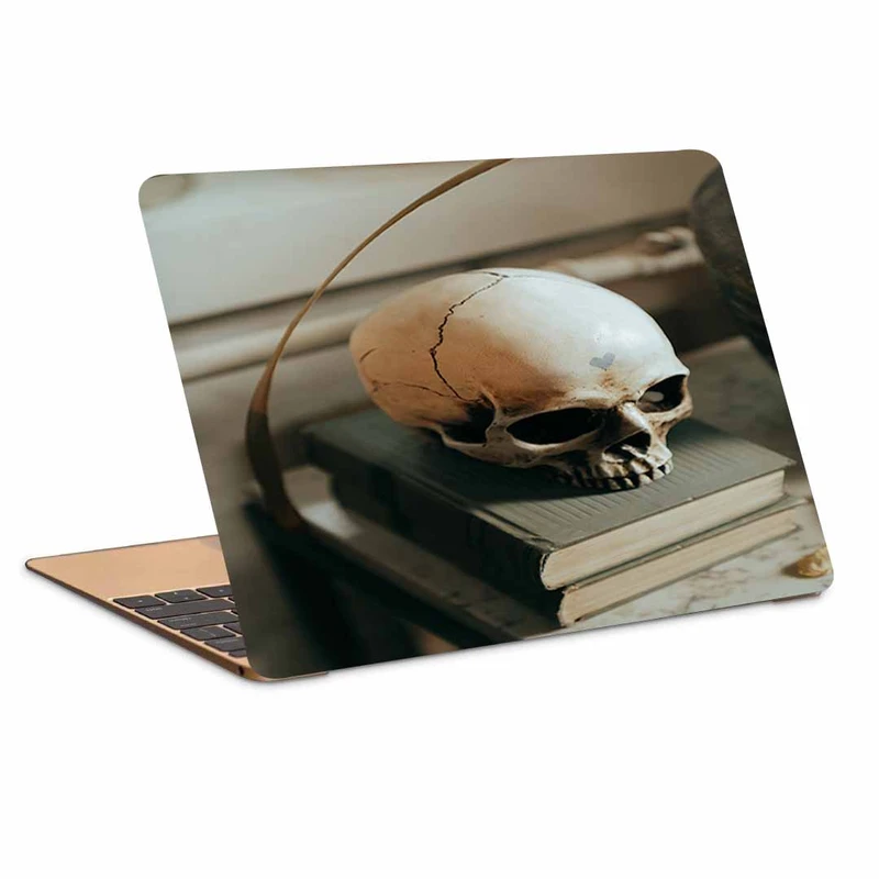 استیکر لپ تاپ طرح old human skull کد N-435مناسب برای لپ تاپ 15.6 اینچ