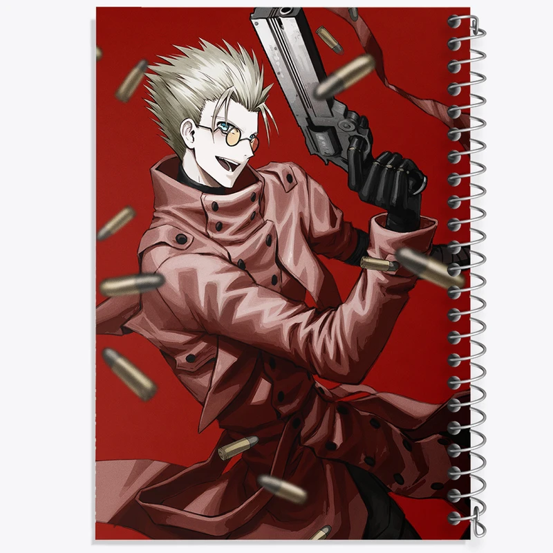 دفتر شطرنجی 50 برگ خندالو مدل وش انیمه تریگان (Trigun) کد 36235