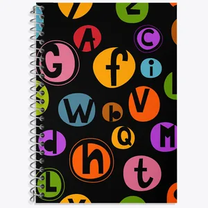 دفتر زبان 50 برگ خندالو مدل سه خط طرح حروف انگلیسی کد N930