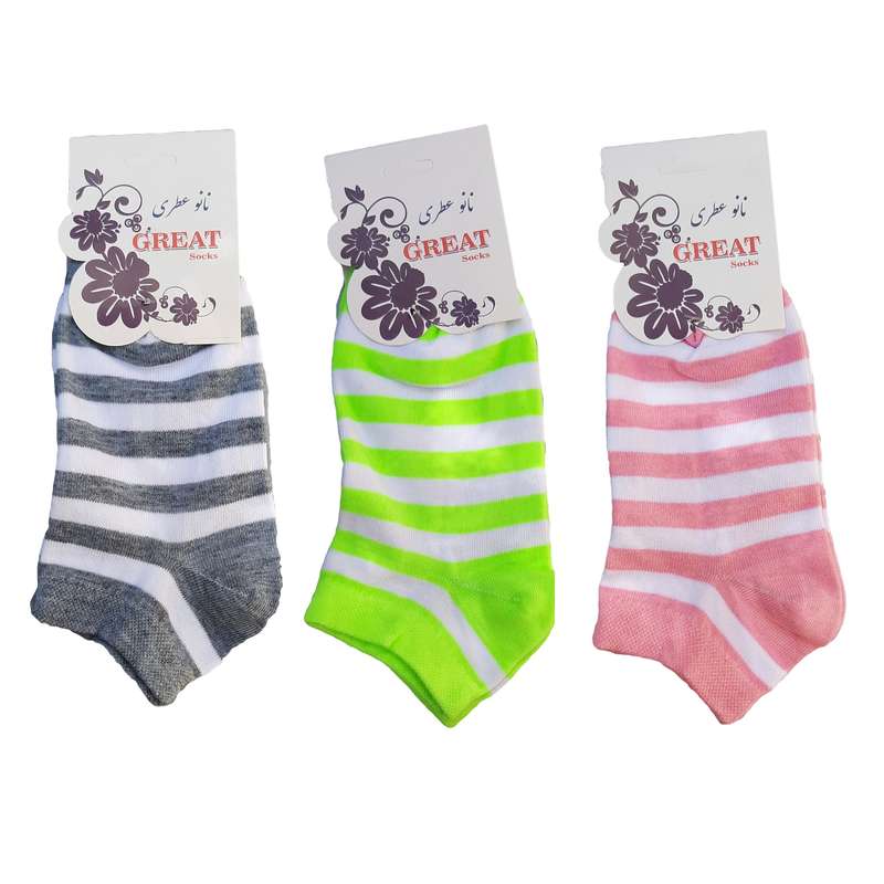 جوراب دخترانه مدل نیکلا مجموعه 3 عددی