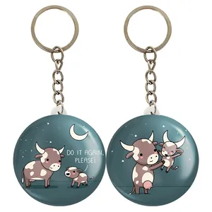 جاکلیدی خندالو مدل گاو و ماه کد A126 مجموعه 2 عددی