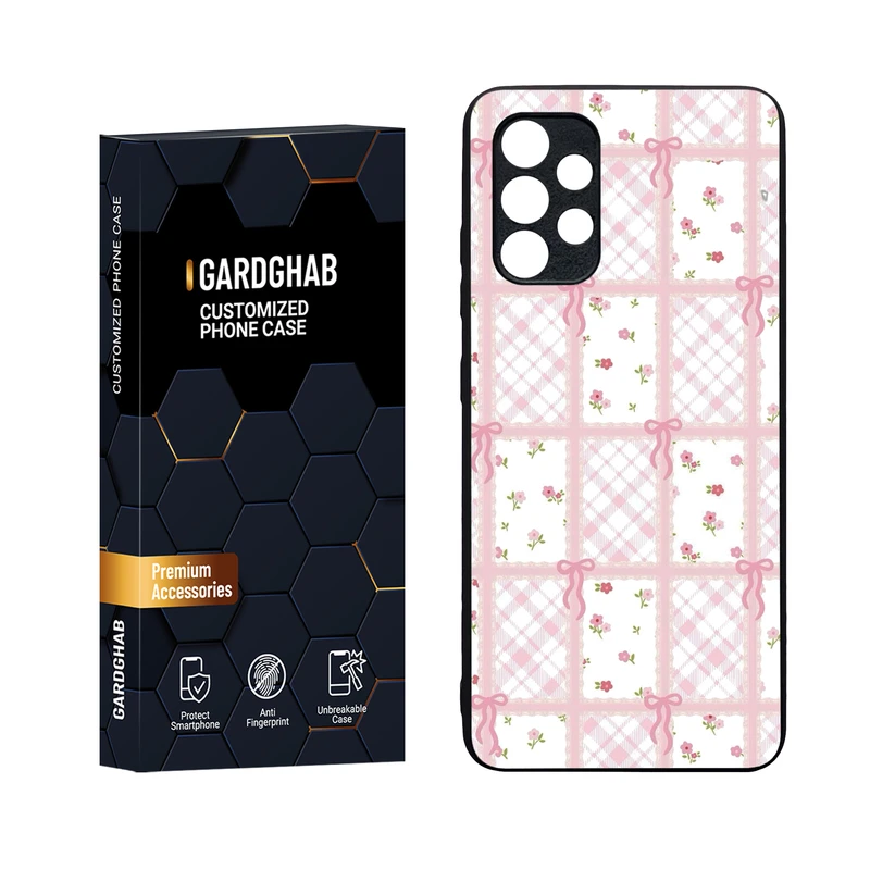 کاور گارد قاب مدل دورژله ای پشت گلس دخترانه مناسب برای گوشی موبایل سامسونگ Galaxy A32 4G
