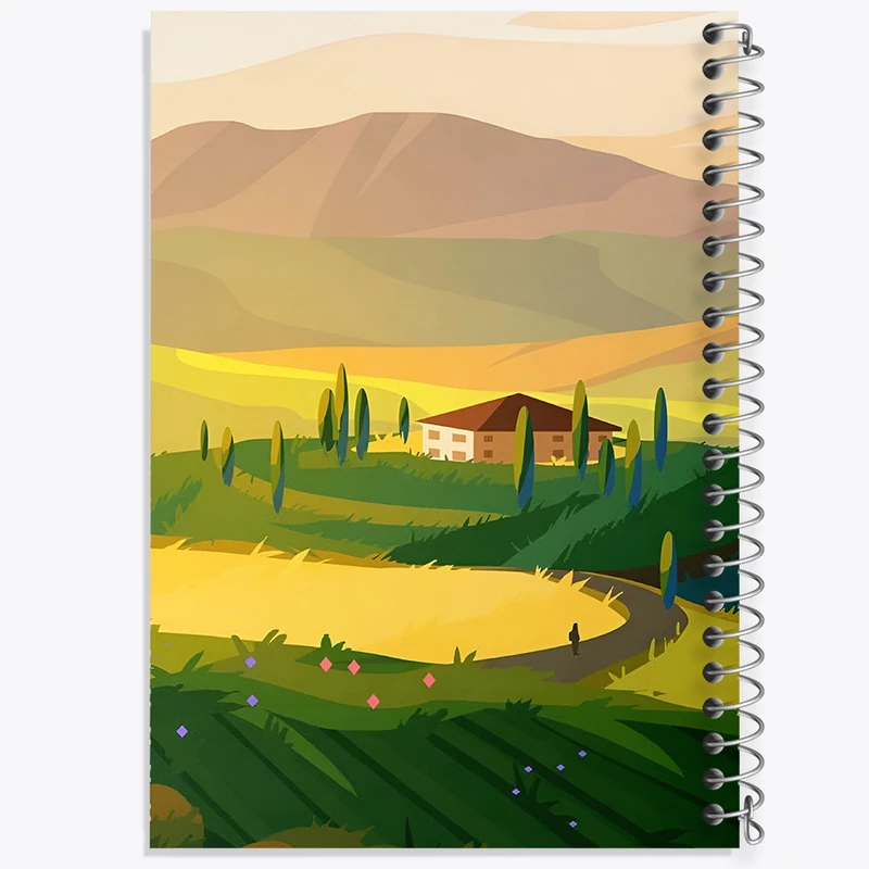 دفتر ژورنال نویسی 50 برگ خندالو مدل نقطه ای طرح منظره کد N5672