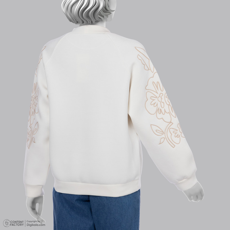 سویشرت زنانه سرژه مدل 203519 رنگ سفید
