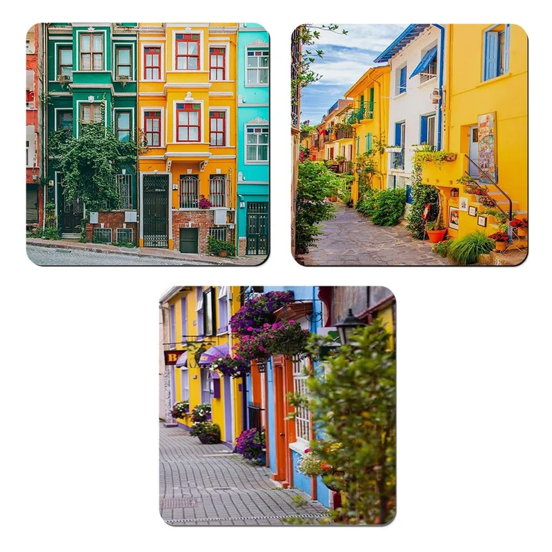 مگنت صباطرح مدل ساختمان های رنگی کد M1310 مجموعه 3 عددی