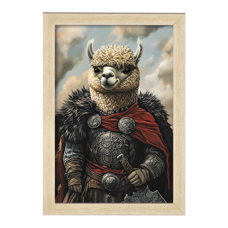 تابلو خندالو مدل لامای جنگجو کد F11658