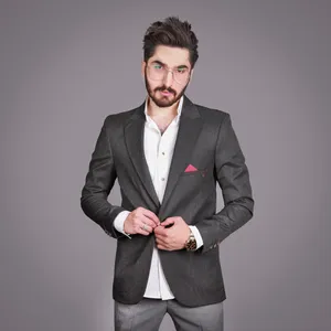 کت تک مردانه مدل PACHINO 1-1 رنگ ذغالی
