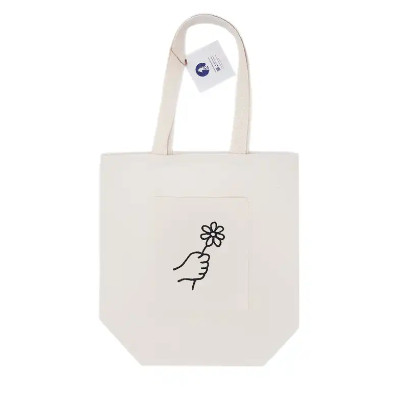 ساک دستی گدار مدل انبان جیبدار طرح گل