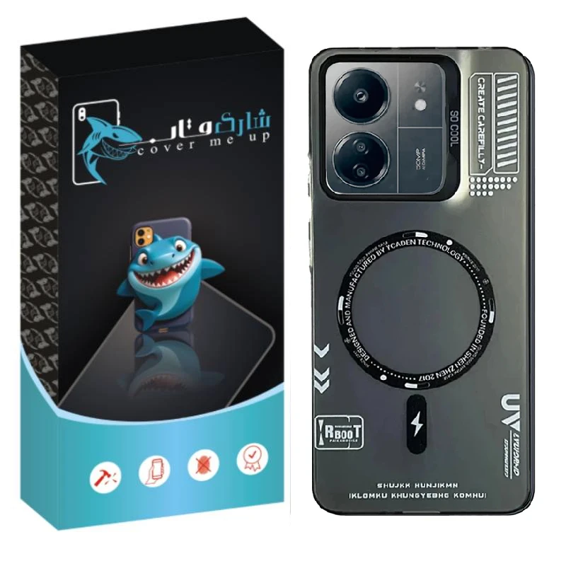 کاور شارک قاب مدل SO COOL طرح UV مناسب برای گوشی موبایل شیائومی Redmi 13c / Poco C65