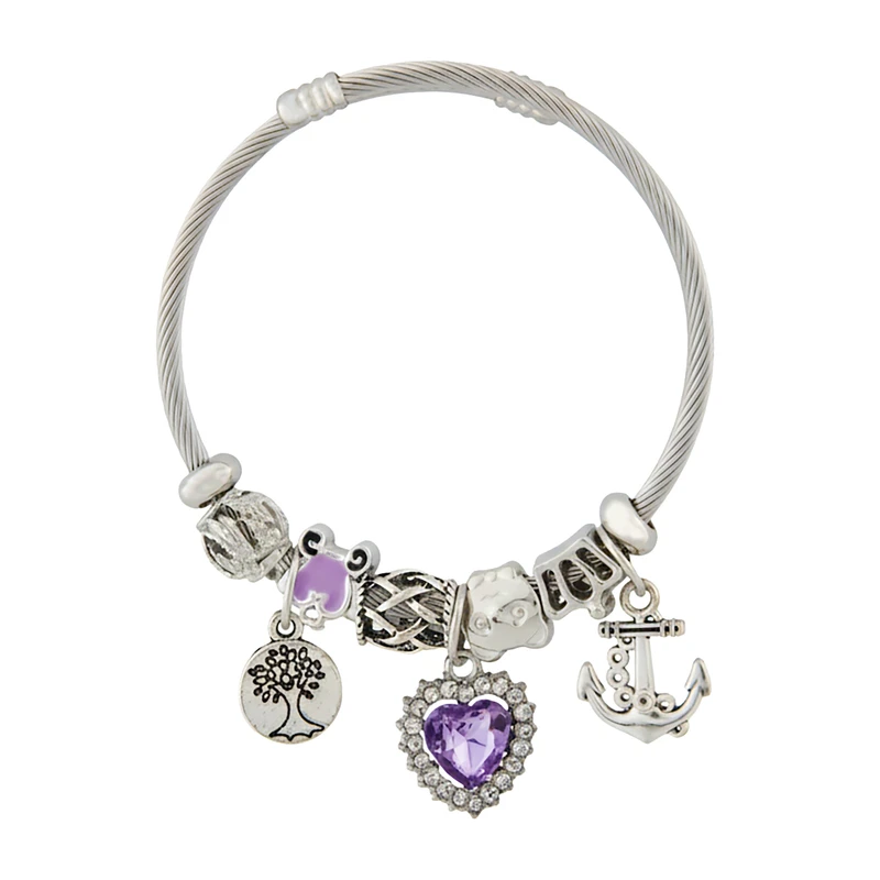 دستبند النگویی زنانه مدل پاندورا طرح درخت کد 2159