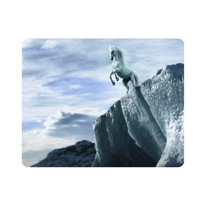ماوس پد اطلس آبی طرح اسب و آبشار مدل T1333