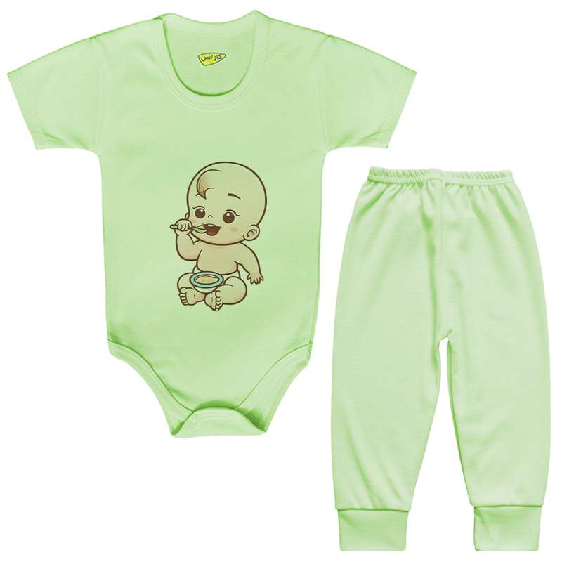 ست بادی و شلوار نوزادی کارانس مدل BSTG-3001