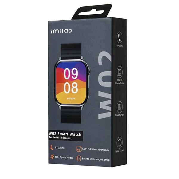 ساعت هوشمند آی می لب مدل IMILAB W02 دارای قابلیت های صفحه نمایش رنگی، صفحه نمایش لمسی، کنترل موسیقی (Music Player)، کنترل سطح اکسیژن خون، قابلیت مکالمه از طریق بلوتوث بند سیلیکون -  - 6
