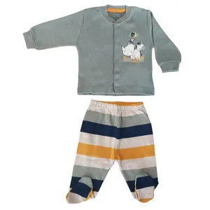 ست شومیز و شلوار نوزادی عزیز ب ب مدل Jungel کد 2827