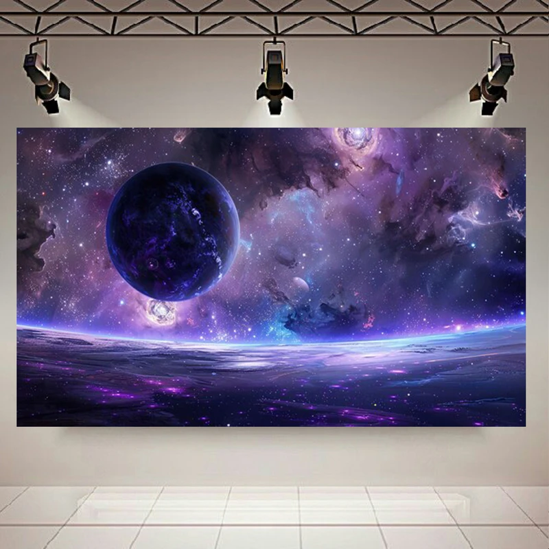 پوستر پارچه ای طرح مخمل کیهانی مدل کهکشان درخشان کد AR305312