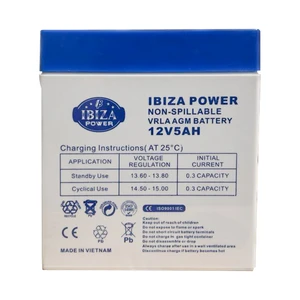 باتری یو پی اس 12 ولت 5 آمپر ساعت ایبیزا مدل ibz 12-5