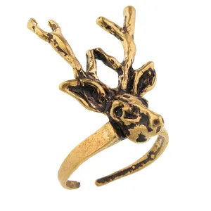 انگشتر زنانه گالری عزیزی طرح گوزن مدل 15269