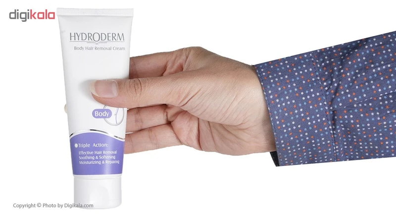 عکس شماره 8 : کرم موبر بدن هیدرودرم مدل triple action مناسب انواع پوست حجم 75 میلی لیتر