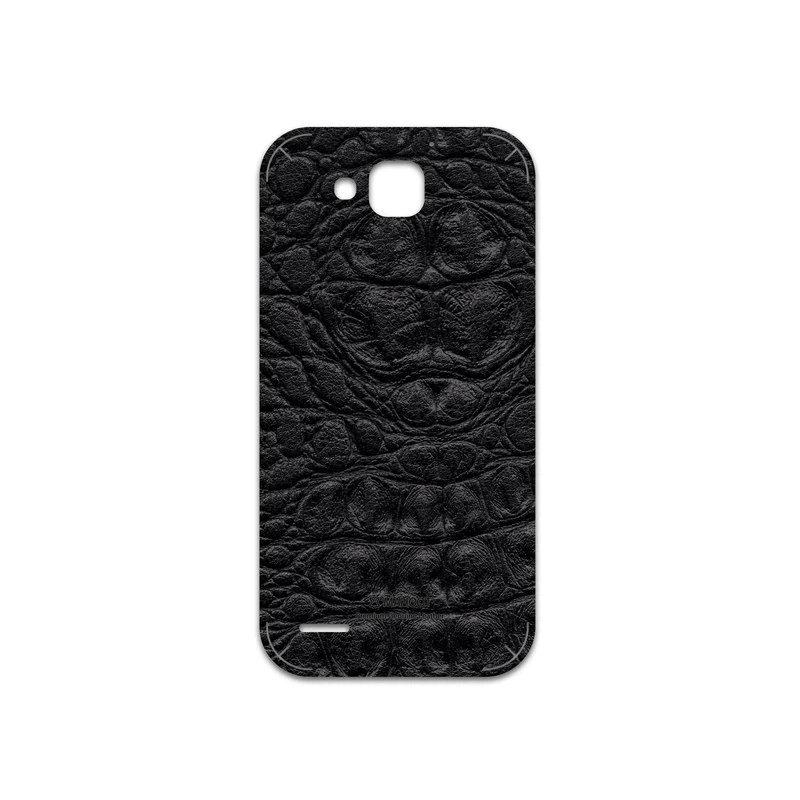 برچسب پوششی ماهوت مدل Black-Crocodile-Leather مناسب برای گوشی موبایل آنر 3X G750