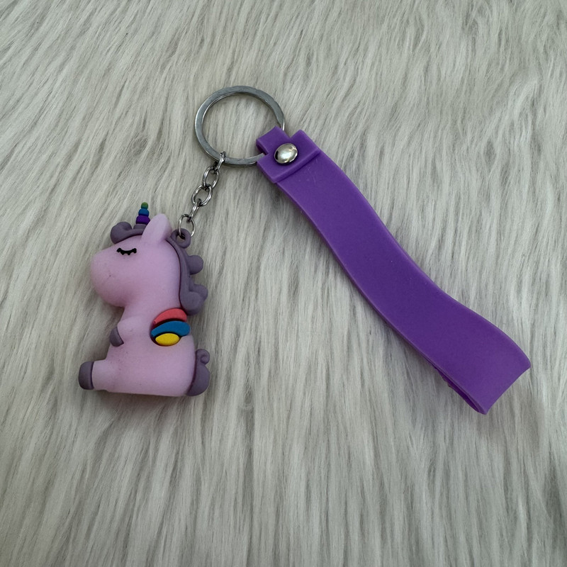 جاکلیدی دخترانه مدل فانتزی سیلیکونی طرح اسب تک شاخ یونیکورن کد uni110