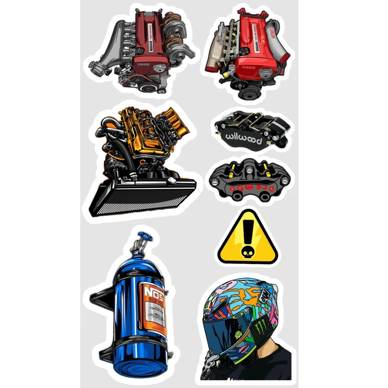 برچسب مدل اسپرت ماشین و موتور کد 1003