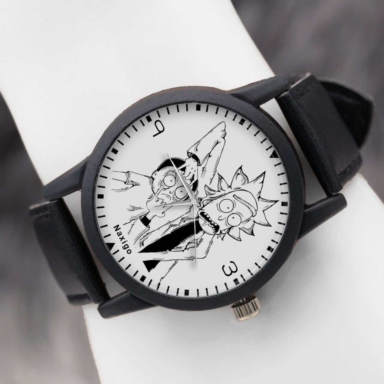 ساعت مچی عقربه ای ناکسیگو طرح Rick and Morty کد LF4240 -  - 5