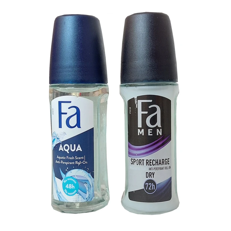 رول ضد تعریق فا مدل AQUA حجم 50 میلی لیتر به همراه رول ضد تعریق فا مدل SPORT RECHARGE حجم 50 میلی لیتر