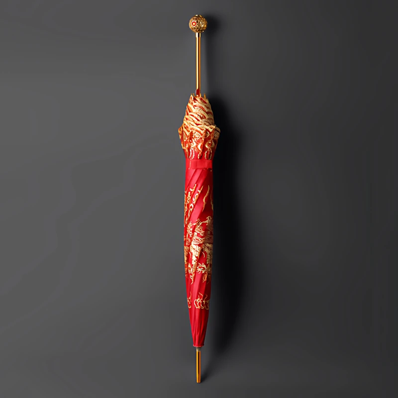 عکس شماره 12 : چتر 8 پره مدل پولکدار طرح chinese dragon قطر 95 سانتی-متر