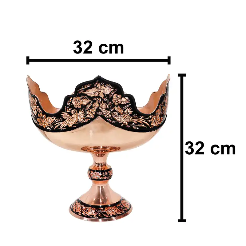 کشکول مسی مدل الماس تراش فخرا کد 3218half