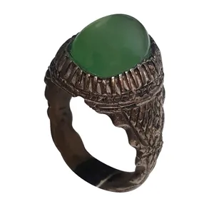 انگشتر نقره مردانه مدل عقیق یمنی AY314220