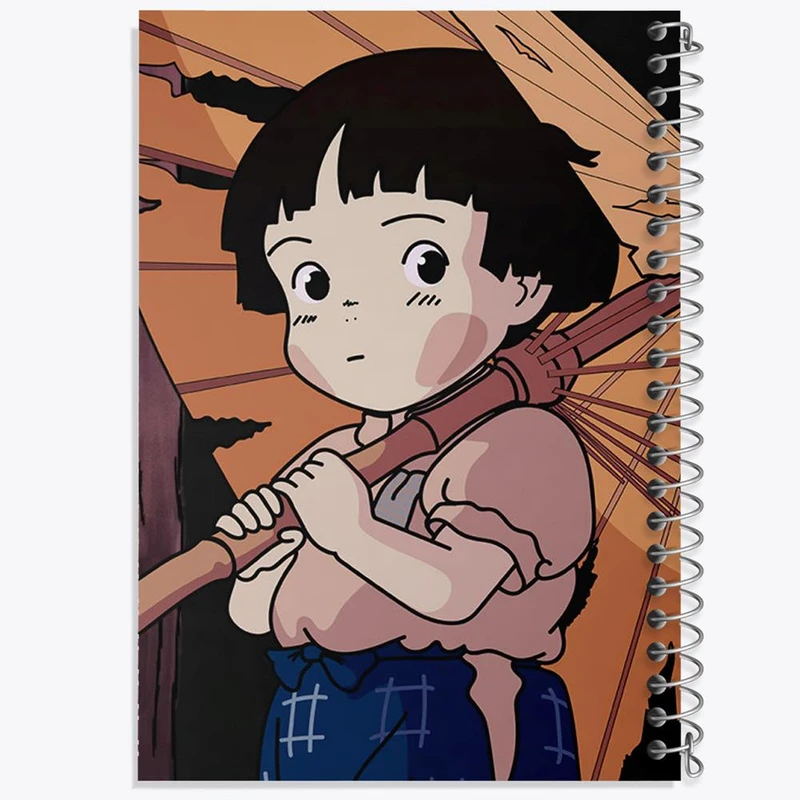 دفتر شطرنجی 50 برگ خندالو طرح ستسوکو انیمیشن گورستان کرم های شب تاب کد 13701