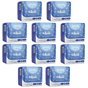 نوار بهداشتی پنبه ریز مدل شبانه سایز L خیلی نازک مجموعه 10 عددی