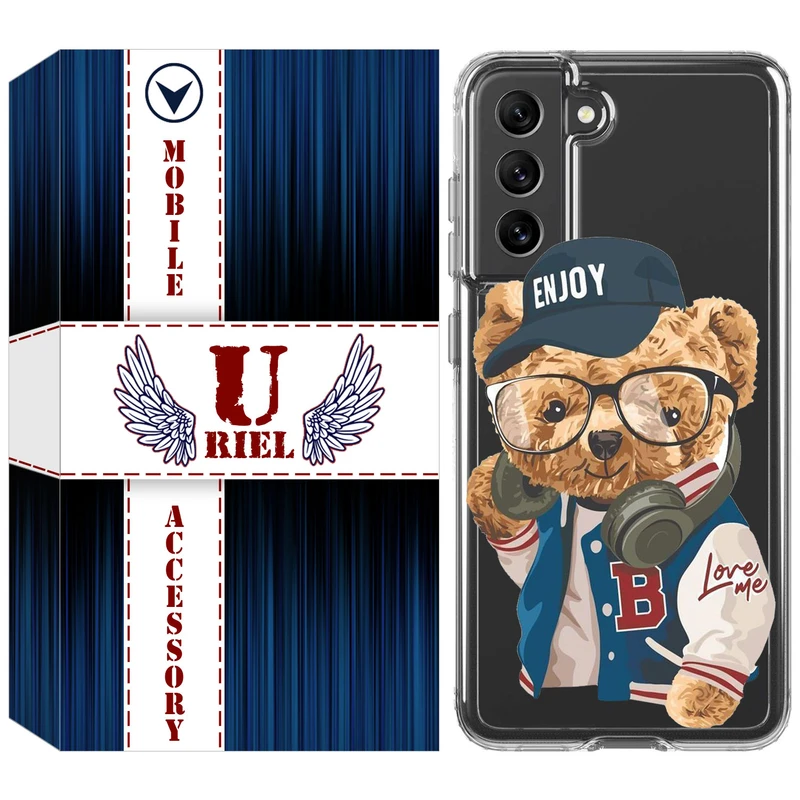 کاور  یوریل مدل Clear کد 35 طرح تدی مناسب برای گوشی موبایل سامسونگ Galaxy S21 FE