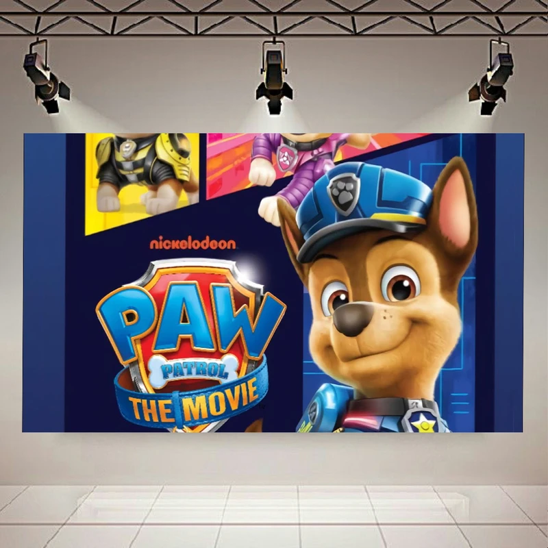 پوستر پارچه ای مدل چرم مخمل طرح کارتون New PAW Patrol کد AR1350