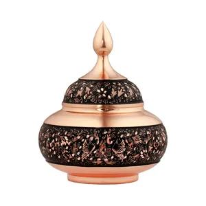 قندان مسی مدل الماس تراش کد 25