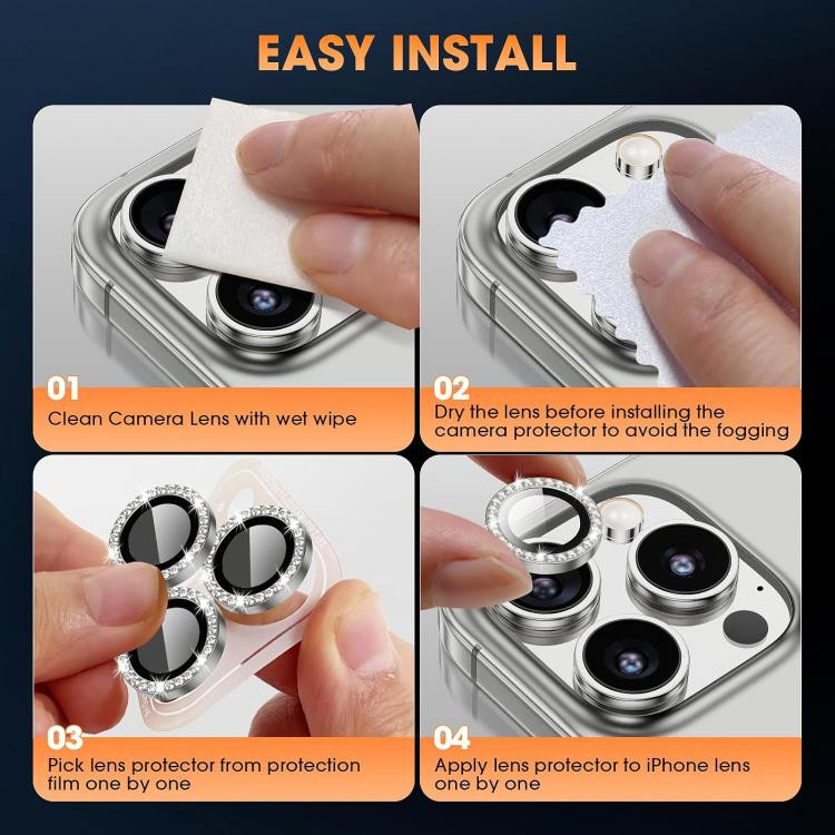 محافظ لنز دوربین راینو مدل Diamond Ring مناسب برای گوشی موبایل اپل IPhone 15