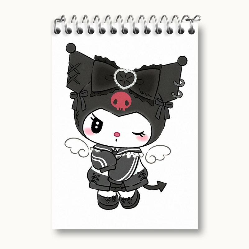 دفتر یادداشت 50 برگ خندالو طرح کرومی (Kuromi) کد N4794