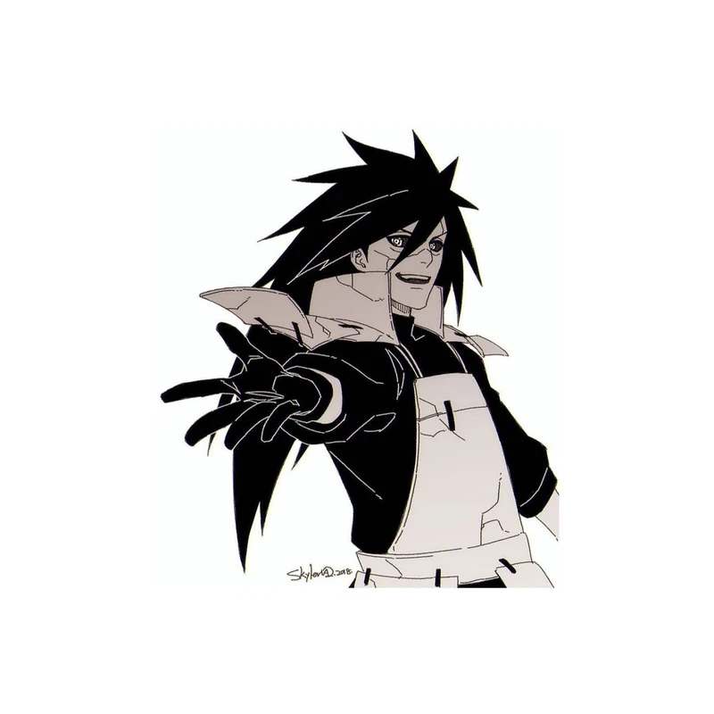 استیکر لپ تاپ و موبایل مدل انیمه طرح ناروتو مادارا اوچیها کد 6056