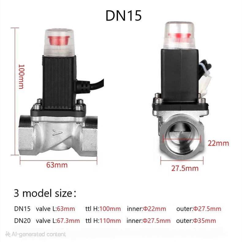 شیر برقی مدل dn15