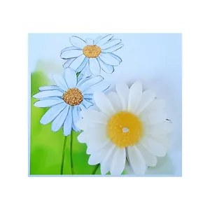 گیفت طرح شمع مدل گل بابونه مجموعه 10 عددی