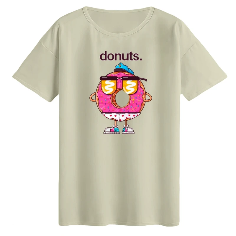 تی‌شرت لانگ آستین کوتاه زنانه مدل دونات اسپرت