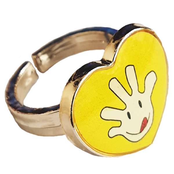 انگشتر دخترانه طرح استیکر کد 026