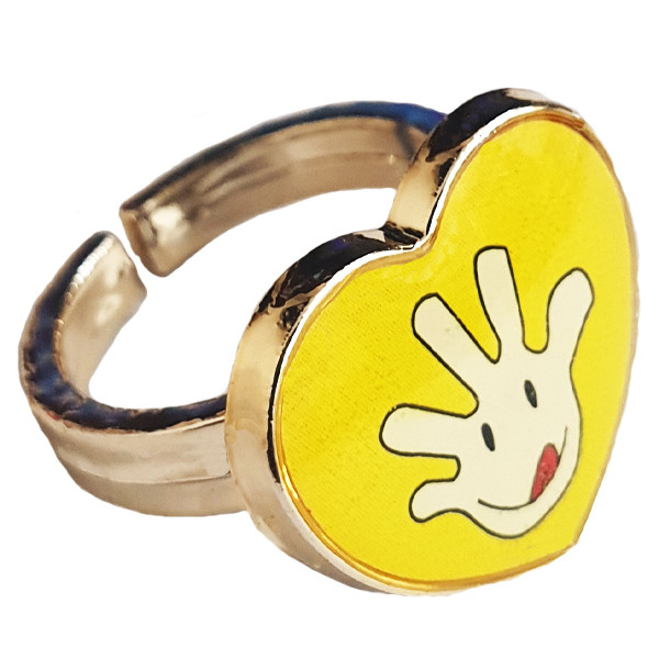 انگشتر دخترانه طرح استیکر کد 026