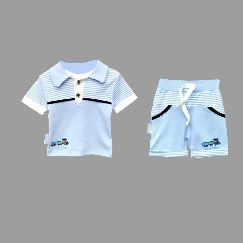 ست تی شرت و شلوارک نوزادی مدل NIVAN