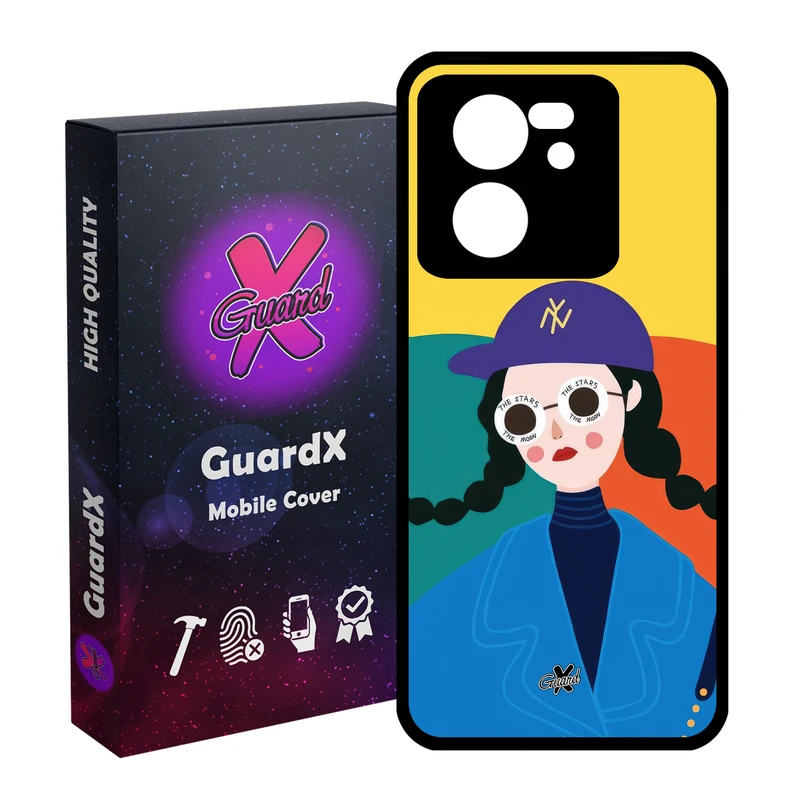 کاور گارد ایکس طرح Girl مدل Glass10629 مناسب برای گوشی موبایل شیائومی 13T/13T Pro/Redmi K60 Ultra