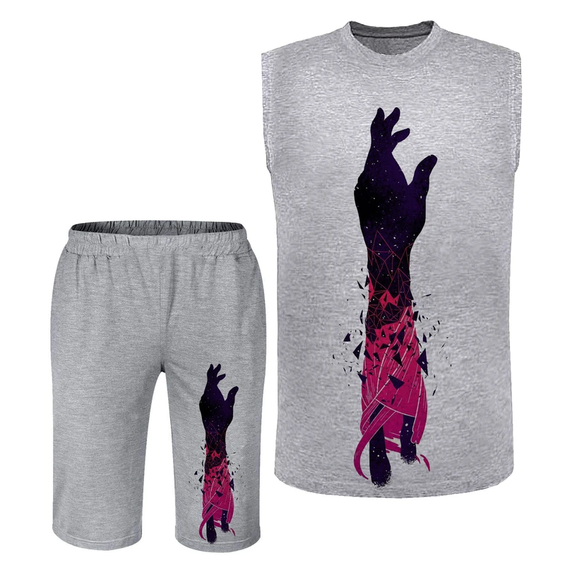 ست تاپ و شلوارک مردانه مدل دست کد N238