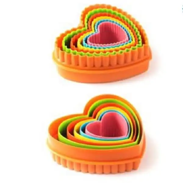 کاتر شیرینی پزی به گز مدل قلب مجموعه 5 عددی