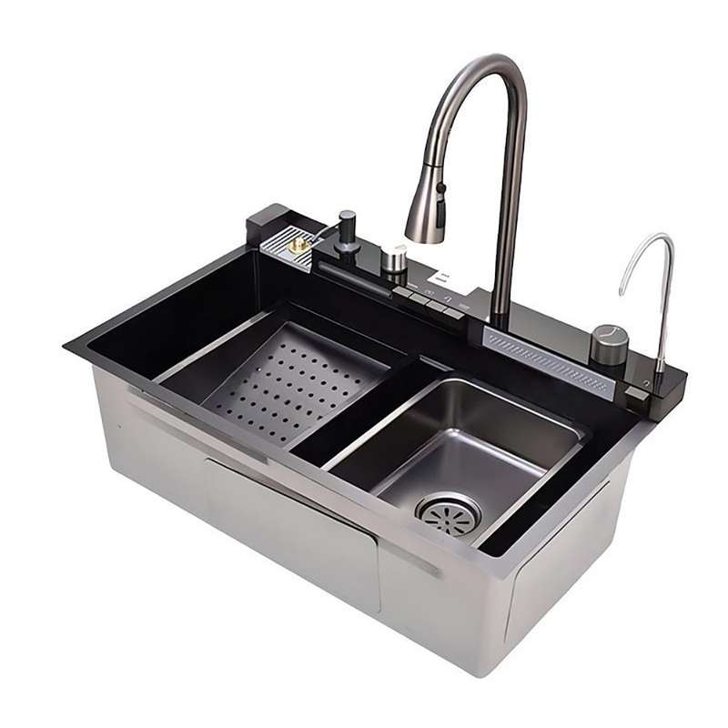 سینک ظرفشویی طرح یک لگنه  مدل پیانوِئی توکار