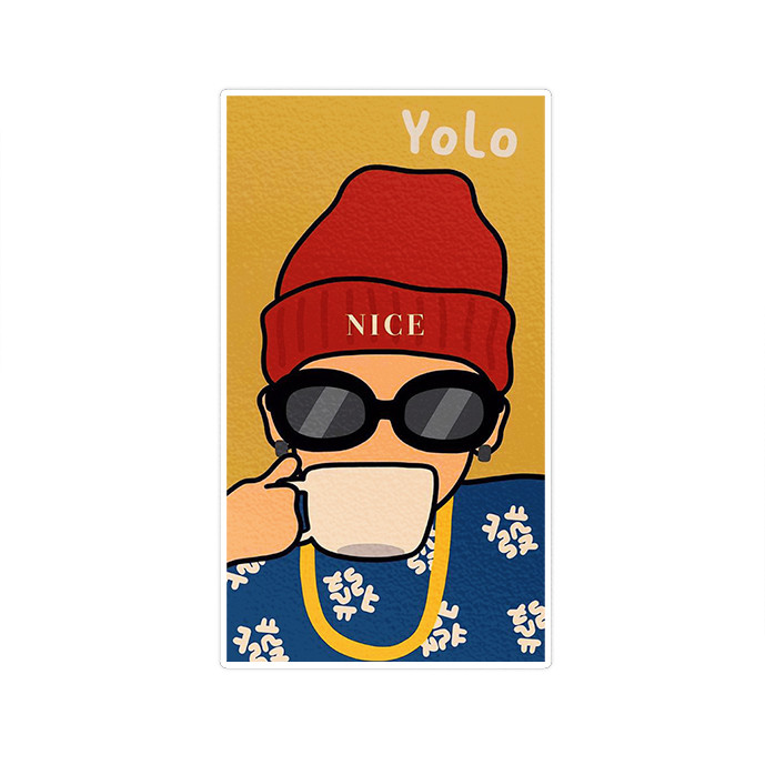 استیکر لپ تاپ ماسا دیزاین طرح YOLO مدل STK1650
